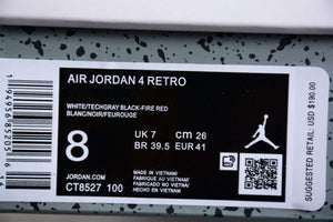  Air Jordan 4 Retro White Oreo 